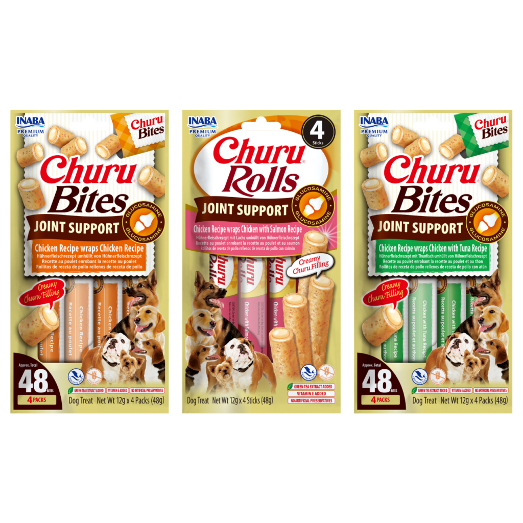 CHURU BITES / ROLLS JOINT SUPPORT FUNKČNÉ MAŠKRTY NA PODPORU KĹBOV PRE PSOV